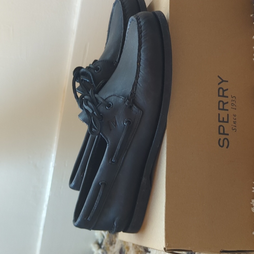 Sperry Men's Classic Black Boat Shoes - Size 10